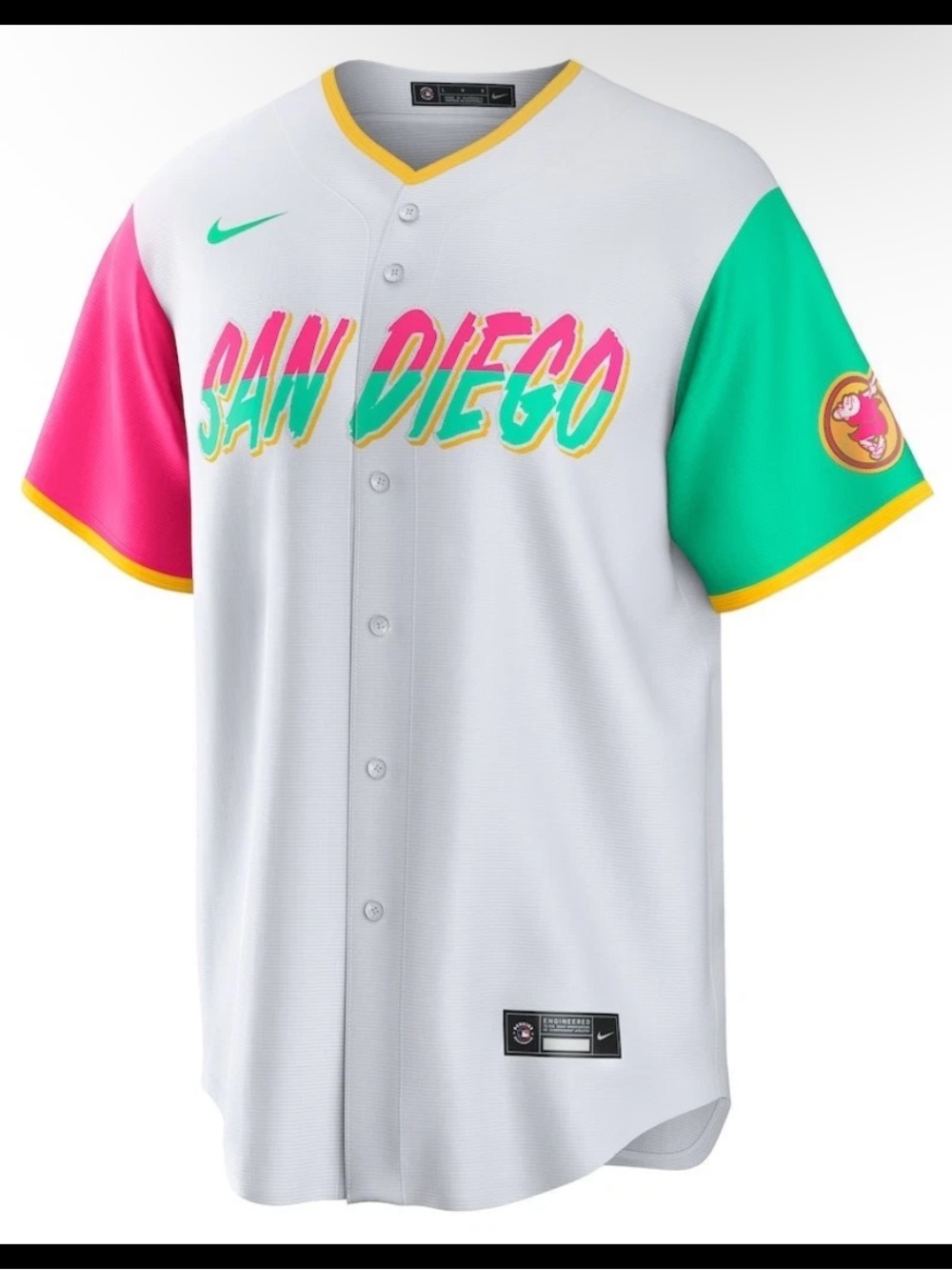 NIKE San Diego Padres White City Connect Replica Team Jersey NEW NWT $140